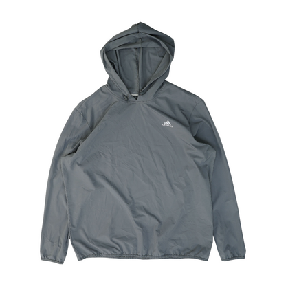 Gray Solid Hoodie Pullover