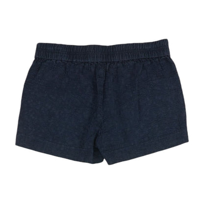 Navy Embroidery Detail Active Shorts