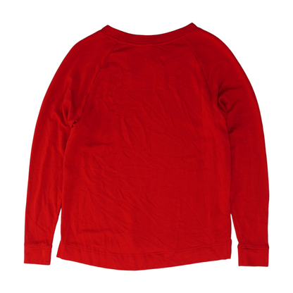 Red Solid Sweatshirt Pullover