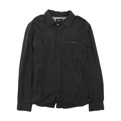 Charcoal Solid Flannel Button Down