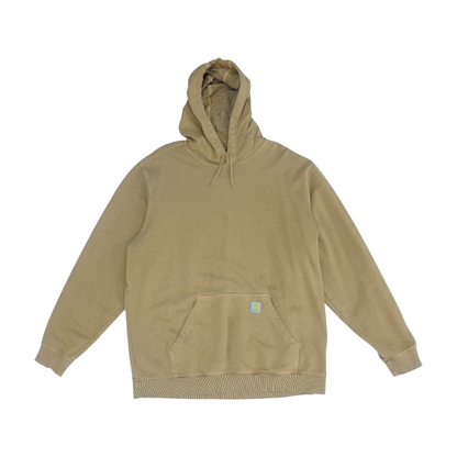 Khaki Solid Hoodie Pullover