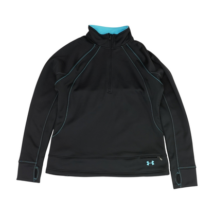 Black Solid 1/4 Zip Pullover