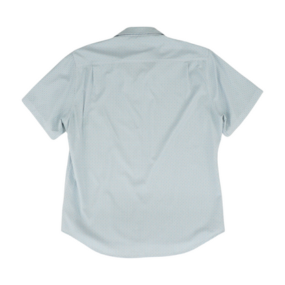 Blue Abstract Short Sleeve Button Down