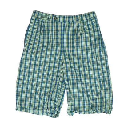Green Plaid Chino Shorts