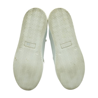 White Leather Lace Up Casual Shoes