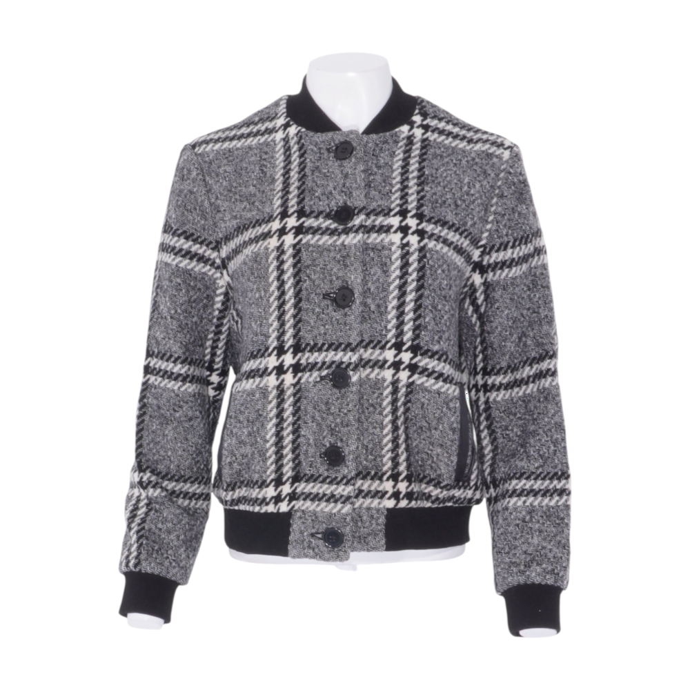 Black Plaid Cardigan Sweater