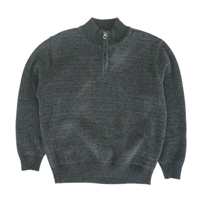 Gray Solid Pullover Sweater