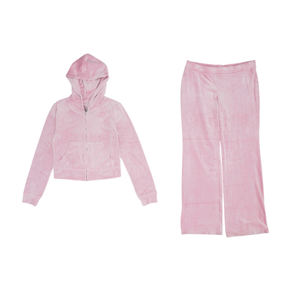 Pink Solid Pant Set
