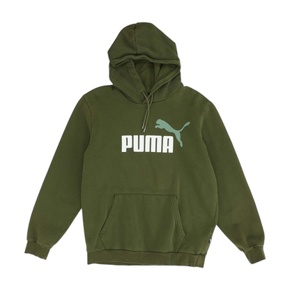 Green Solid Hoodie Pullover