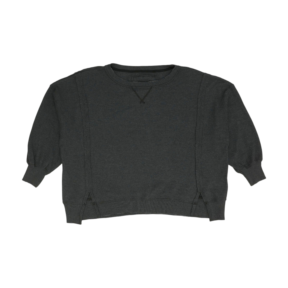 Gray Solid Sweatshirt Pullover