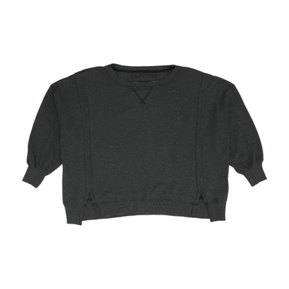Gray Solid Sweatshirt Pullover