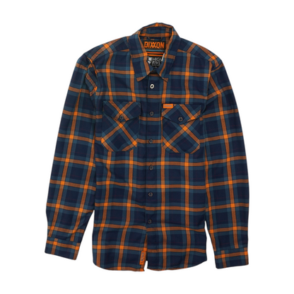 Navy Plaid Flannel Button Down