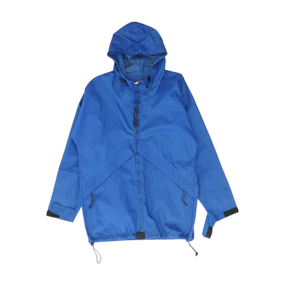 Blue Solid Rain Jacket