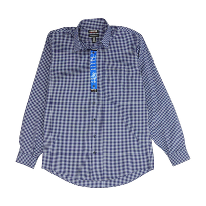Blue Check Long Sleeve Button Down