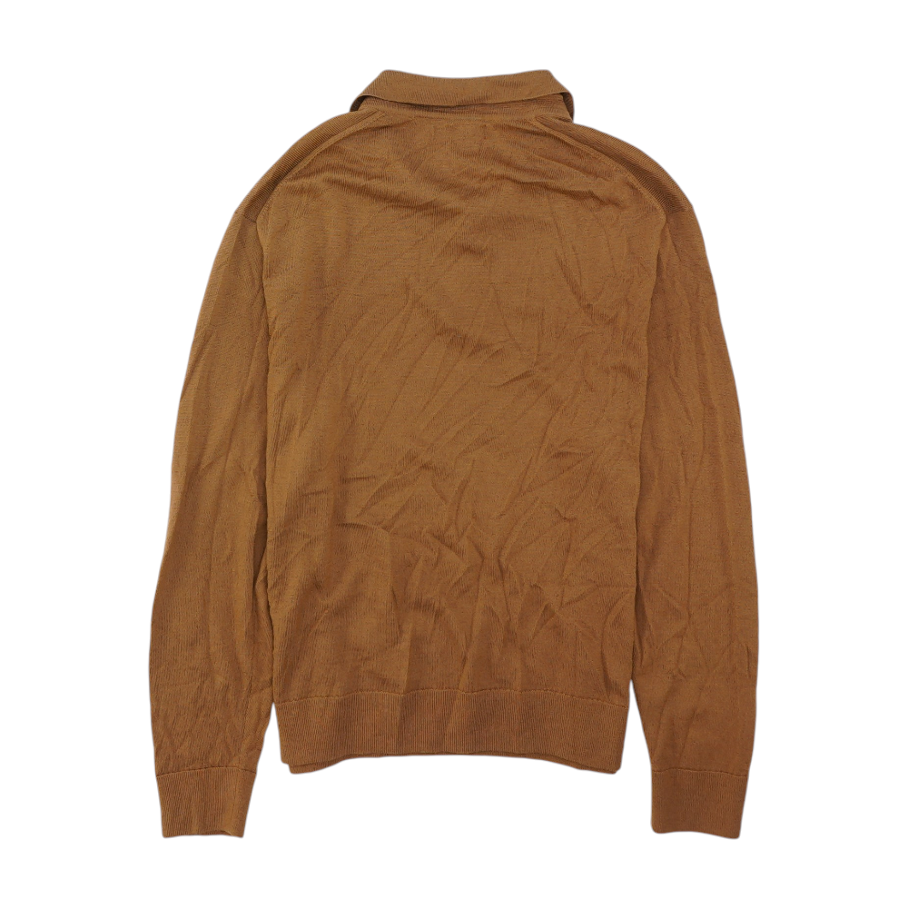 Tan Solid 1/4 Zip Pullover