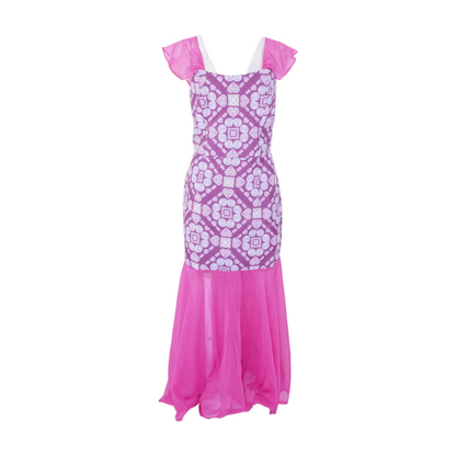 Purple Abstract Maxi Dress