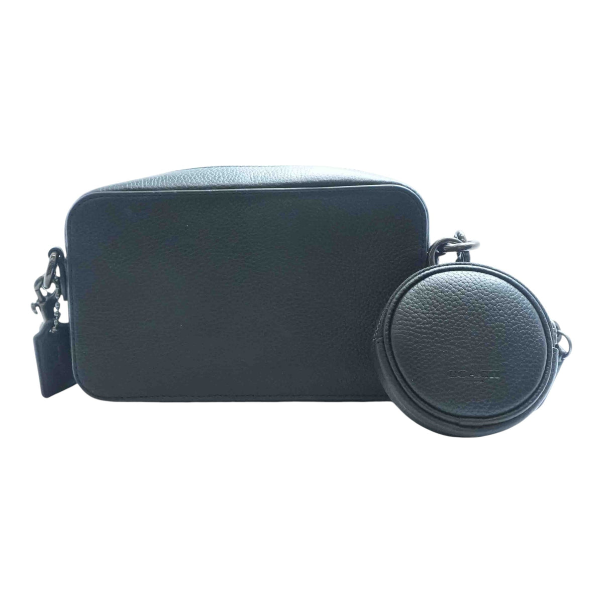 Clinton Crossbody Bag in Black Pebbled Leather