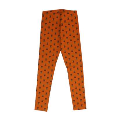 Rust Floral Fashion Leggings