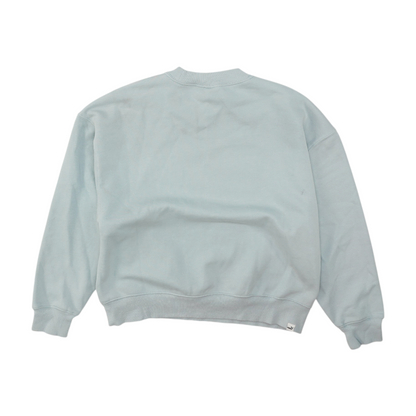 Blue Solid Sweatshirt Pullover