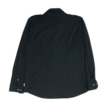 Black Solid Long Sleeve Button Down