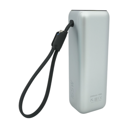 25K 165W Power Bank With Built-in and Retractable Cables