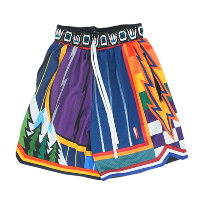 Multi Abstract Active Shorts