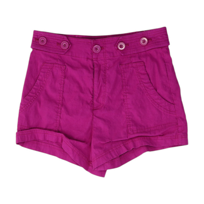 Pink Solid Chino Shorts