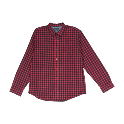 Red Check Long Sleeve Button Down