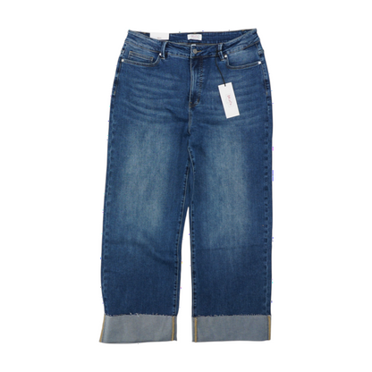 Blue Plus Size Wide Leg Jeans