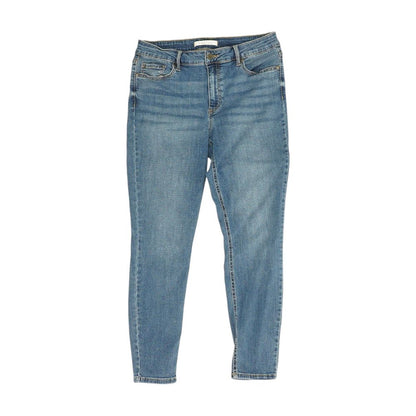 Blue Mid Rise Skinny Leg Jeans