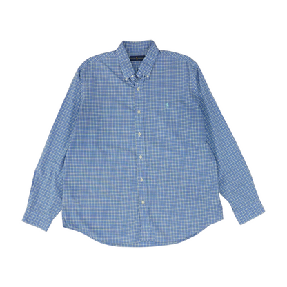 Blue Check Long Sleeve Button Down