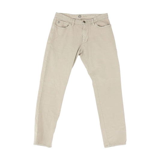 Tan Solid Five Pocket Pants
