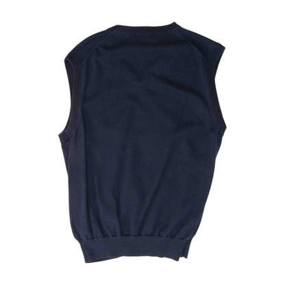 Navy Solid Vest Sweater