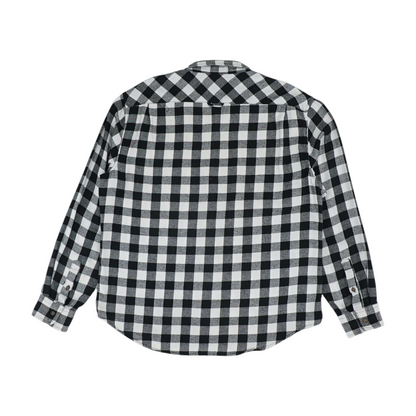 Black Check Flannel Button Down
