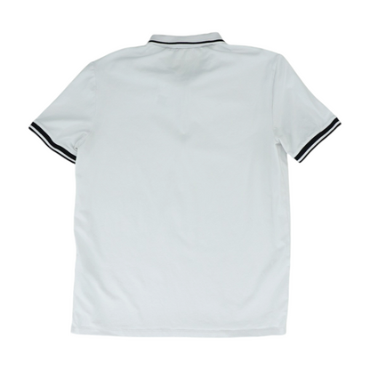 White Solid Short Sleeve Polo