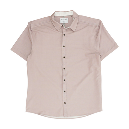 Mauve Abstract Short Sleeve Button Down