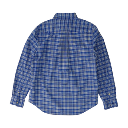 Blue Plaid Long Sleeve Button Down