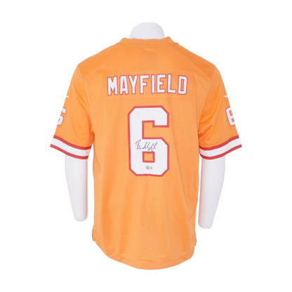 Baker Mayfeild Signed Orange Tampa Bay Buccaneers Short Sleeve Jersey