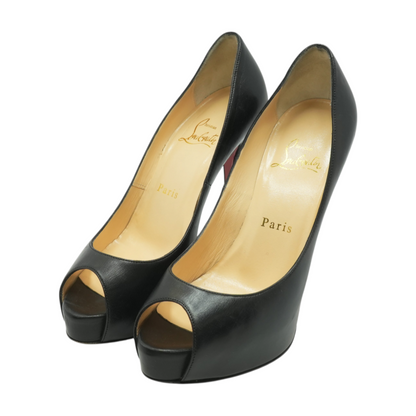 Lady Peep Pumps 150mm in Black