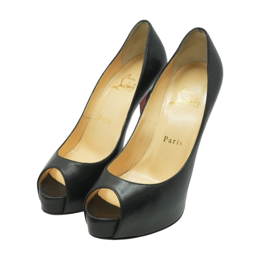 Lady Peep Pumps 150mm in Black