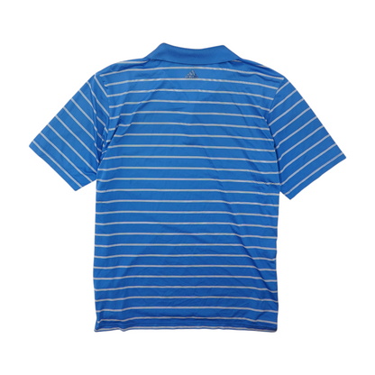Blue Striped Short Sleeve Polo