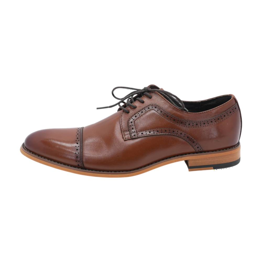 Stacy Adams Brown Lace-Up Dress Shoes – Image 1