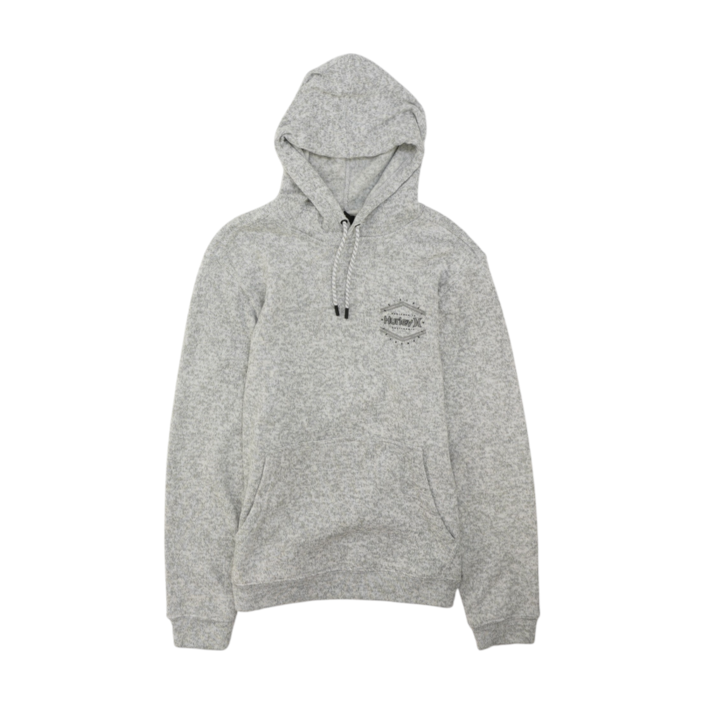 Gray Solid Hoodie Pullover
