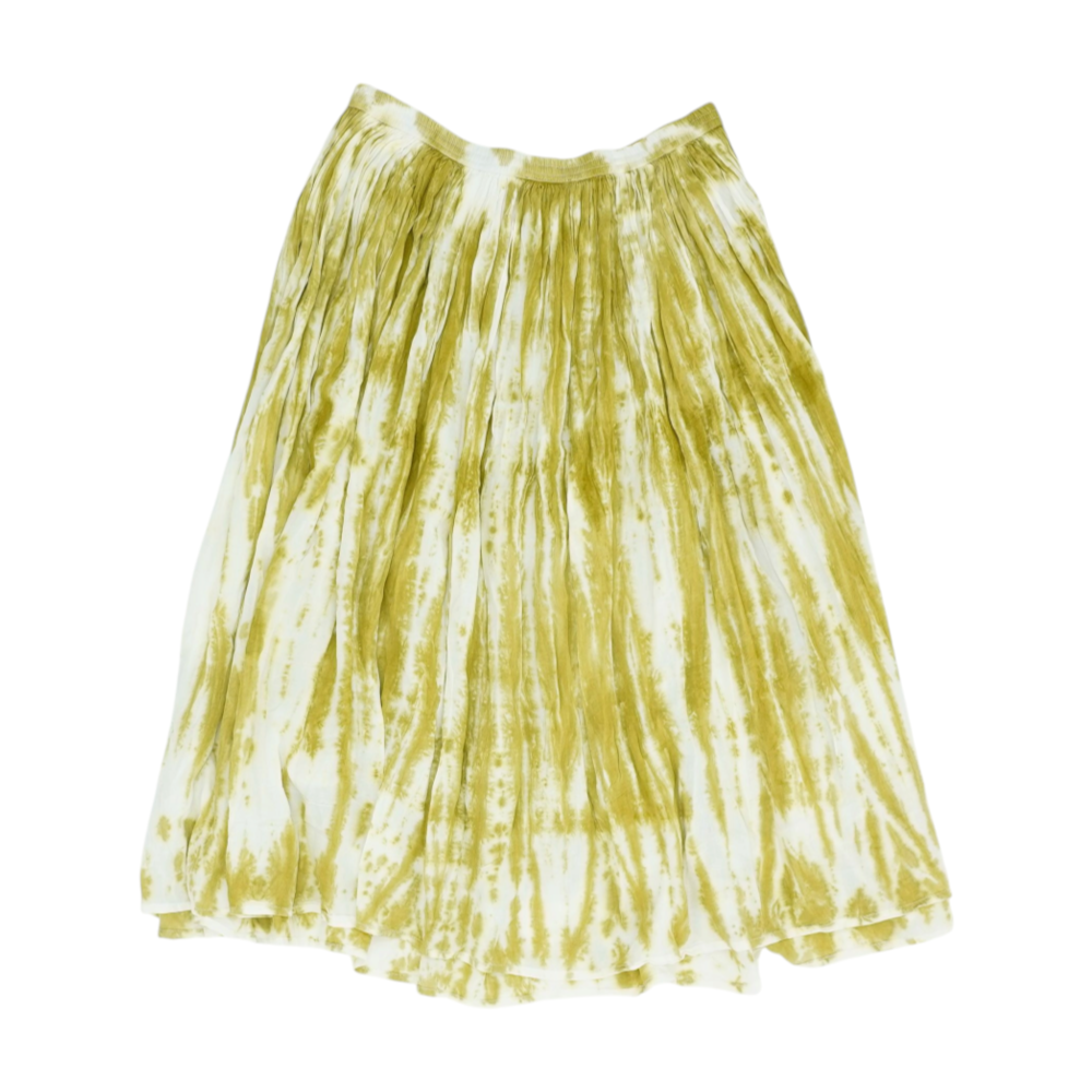 Green Tie-Dye Midi Skirt