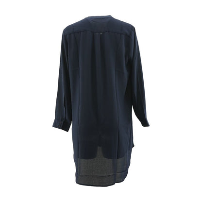 Navy Solid Midi Dress
