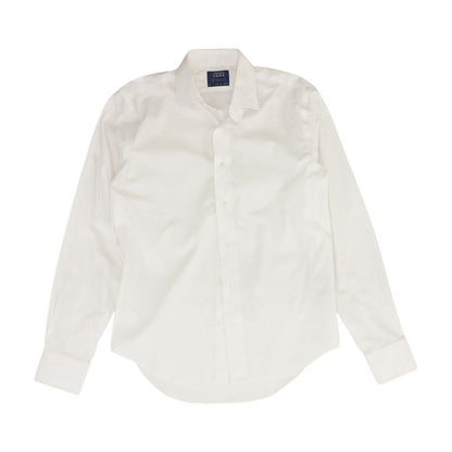 White Solid Long Sleeve Button Down