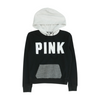 PINK Victoria's Secret Black Color Block Hoodie Pullover – Image 1