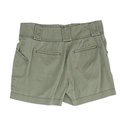 Green Solid Chino Shorts