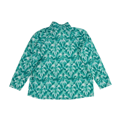 Green Print 1/4 Zip Pullover