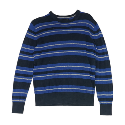 Blue Striped Pullover Sweater
